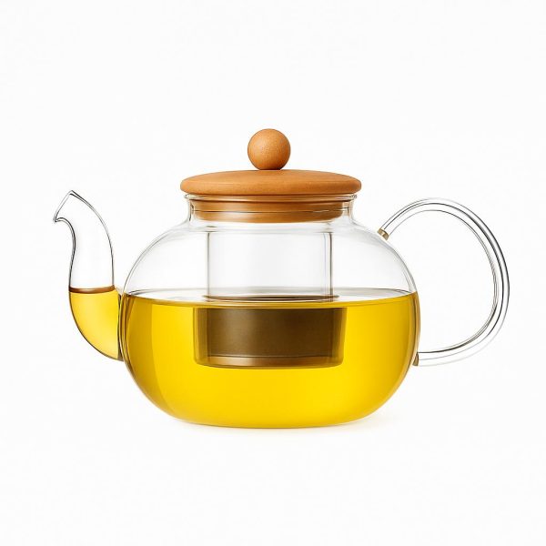 قوری پیرکس بروسیلیکات درب بامبو - Image 2