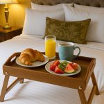 سینی پایه دار چوبی پاپا