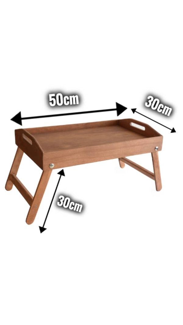 سینی پایه دار چوبی پاپا - Image 2