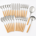 ست غذا خوری دسته چوبی پاپا