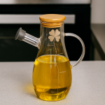 ظرف روغن 750 میل گلدار پاپا