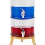 کلمن شیشه ای پایه چوبی پاپا