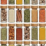 جا ادویه تکی مربعی درب بامبو