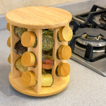 جا ادویه ایستاده گردان پاپا با درب بامبو