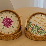 سینی گرد دسته دار راتان پاپا