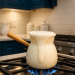 شیرجوش پیرکس دسته چوبی پاپا