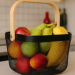 سبد فلزی مربعی دسته دار