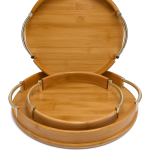 سینی گرد دسته طلایی پاپا