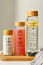 بطری آب پیرکس درب بامبو پاپا