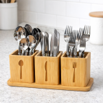 ست جای کارد و چنگال 3 تکه بامبو