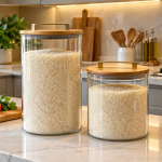 سطل برنج بدون پایه دسته طلایی